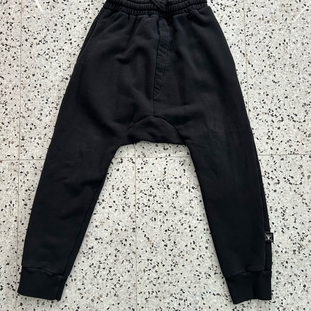 nununu Black Sweatpants with Tapered Legs
